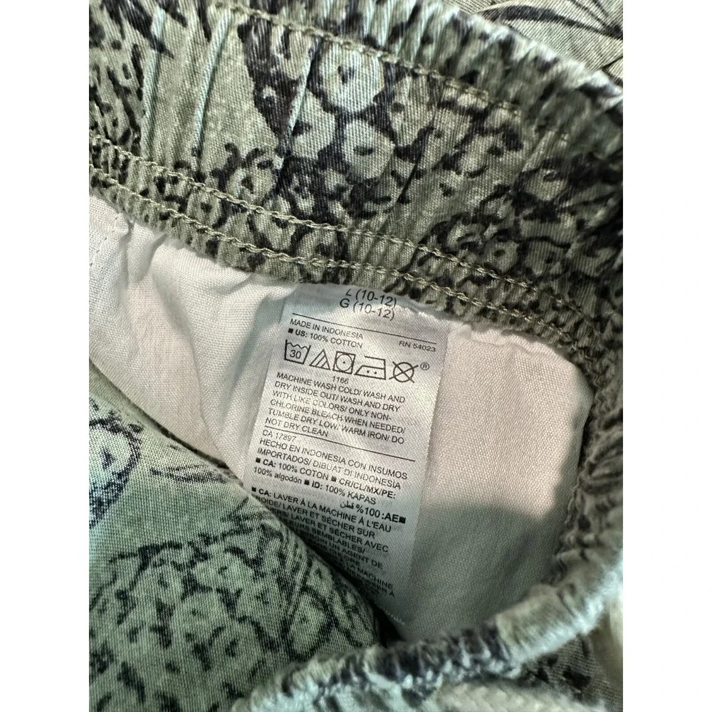 Old Navy‎ Boys Pineapple Print Drawstring Shorts L (10-12) Green Cotton Summer